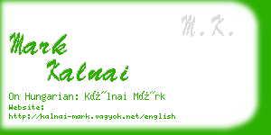 mark kalnai business card